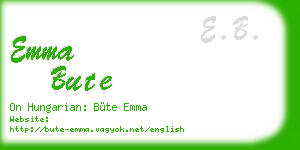 emma bute business card